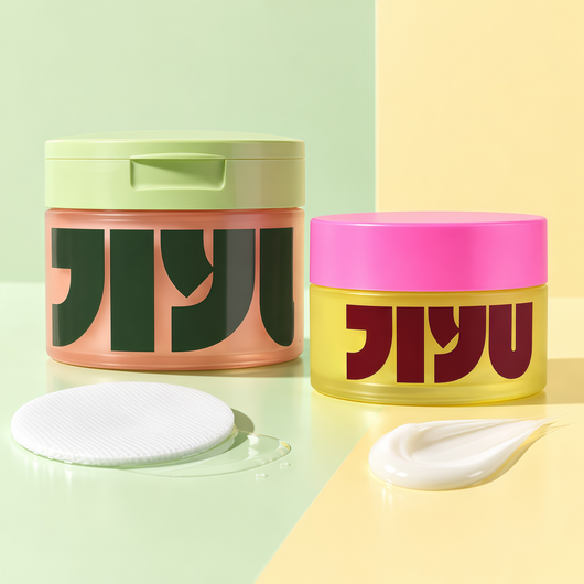 Jiyu Korean Skincare Glow Up Bundle – NAD+ Hydrating Face Moisturizer (50 ml) + Toning Toner Pads (100 Count) – Brightening & Hydrating Daily Skincare Routine for All Skin Types